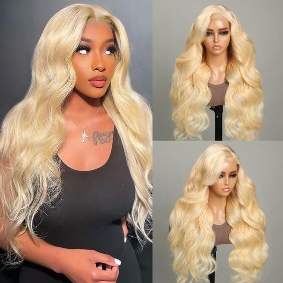 qvr wigs 613 blonde 13x4 lace front body wave for black women