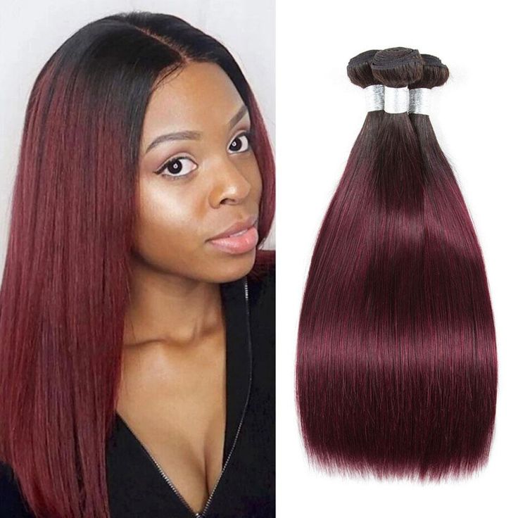 qvr silky straight t1b/99j human hair bundles