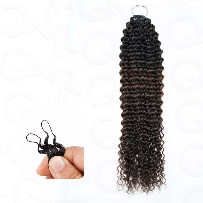 qvr t1b/4 dark brown ombred crochet braids curly crochet hair