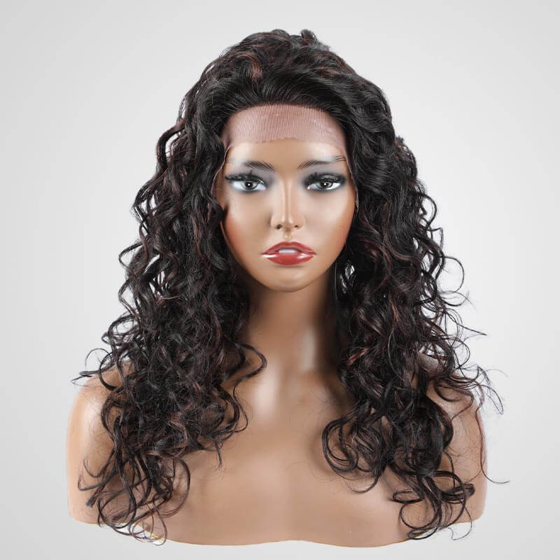 human hair wigs bouncy curls with black highlights for bold beauty