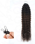 qvr hair ombre brown human hair crochet braids t1b/4 color