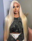 stylish qvr wigs blonde human hair lace wig