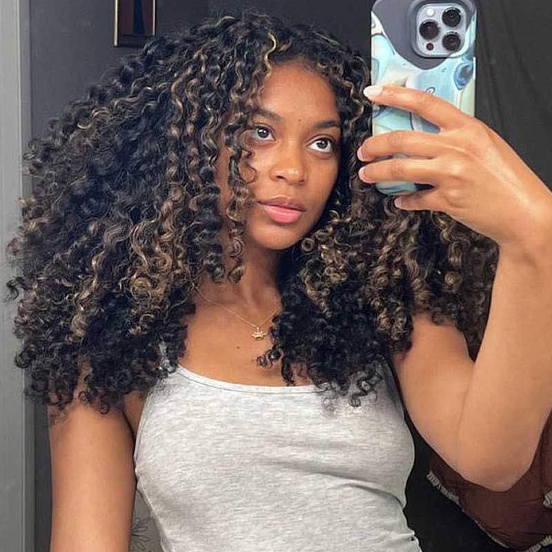 soft balayage highlights—perfect glueless human hair wigs for brown skin