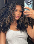 soft balayage highlights—perfect glueless human hair wigs for brown skin