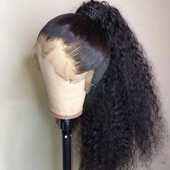 360 lace human hair wigs deep wave for chic black hair