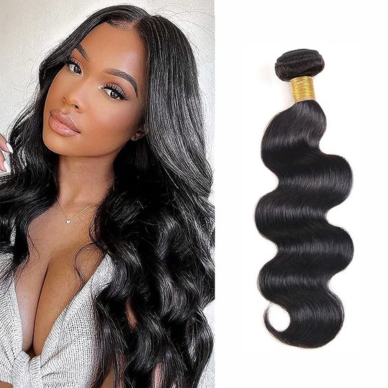 qvr body wave natural black human hair bundles 1pc