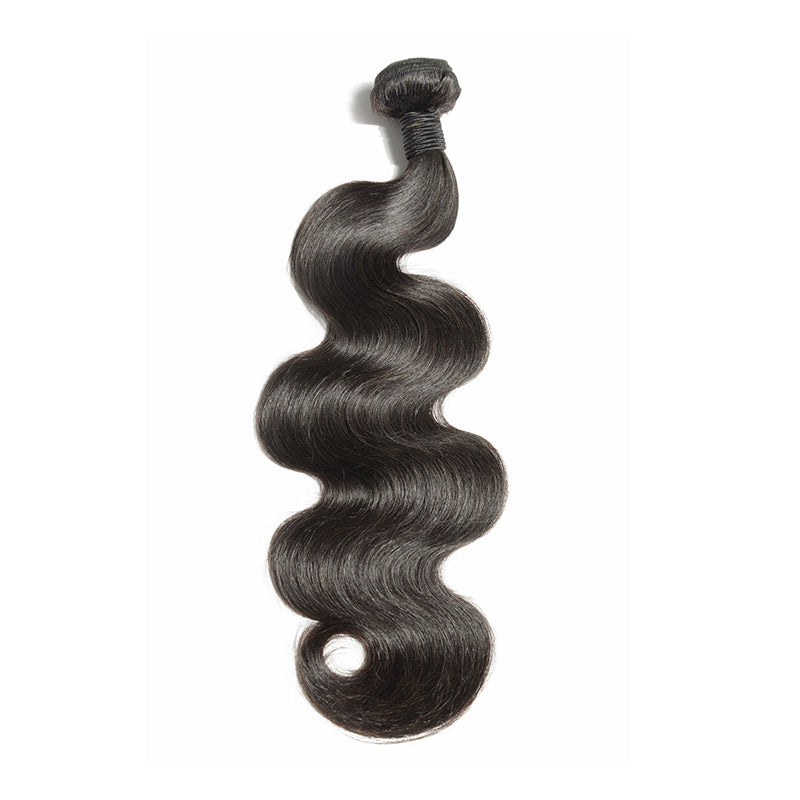 body wave natural black human hair bundles 1pc
