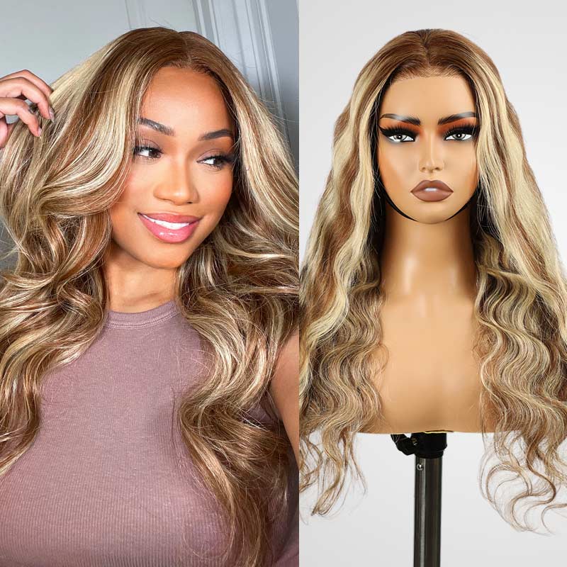 straight human hair wear and go wigs with pre-cut lace
