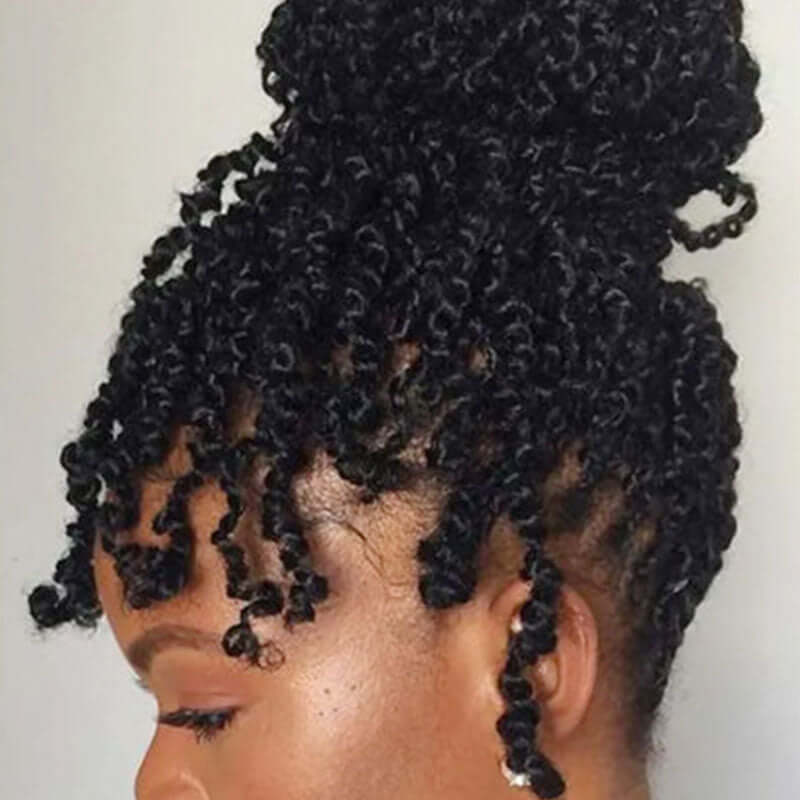 springy afro twist kinky bulk human hair natural hair 