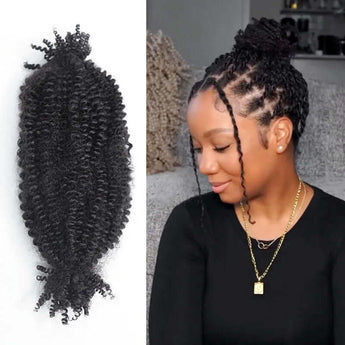 QVR Black Spring Twist Hair Extensions