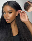 glueless wigs for kinky straight hair with 13x4/13x6 transparent lace