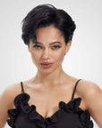 flawless side part pixie cut wigs for black women, 100 human hair