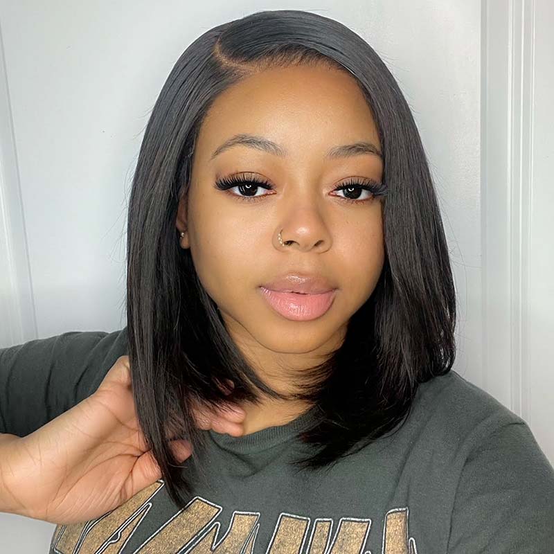pre plucked bob wigs 4x4 lace closure human hair