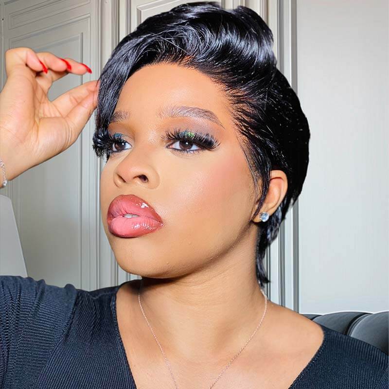 100 human hair pixie cut wigs for bold and fearless black women