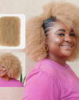 honey blonde afro kinky bulk hair 100 human hair extensions