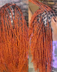 dark orange colored twists done by afro kinky bulk hair