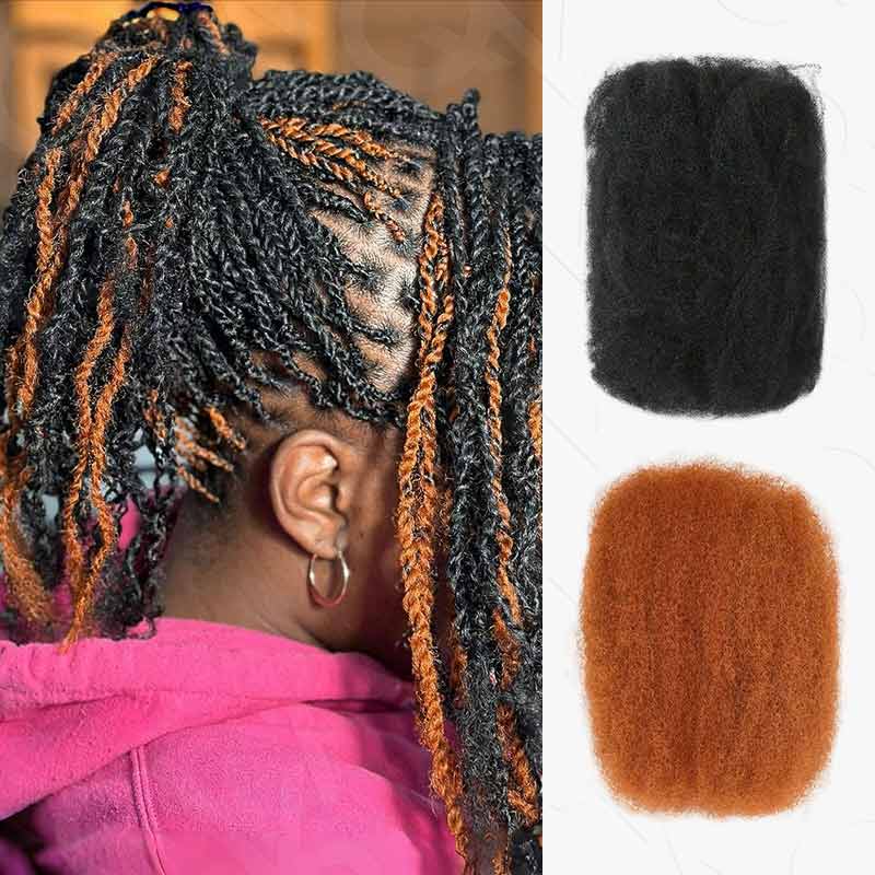 QVR 5 Packs Highlights Color Afro kinky Bulk For Braiding Dreadlock Hair