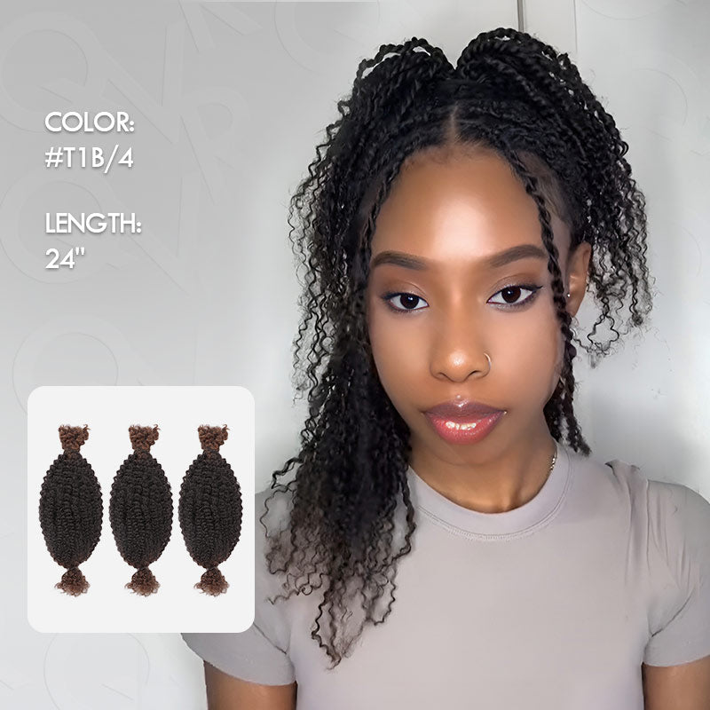 QVR Ombre T1B/4 Color Spring Twist Human Hair Extensions