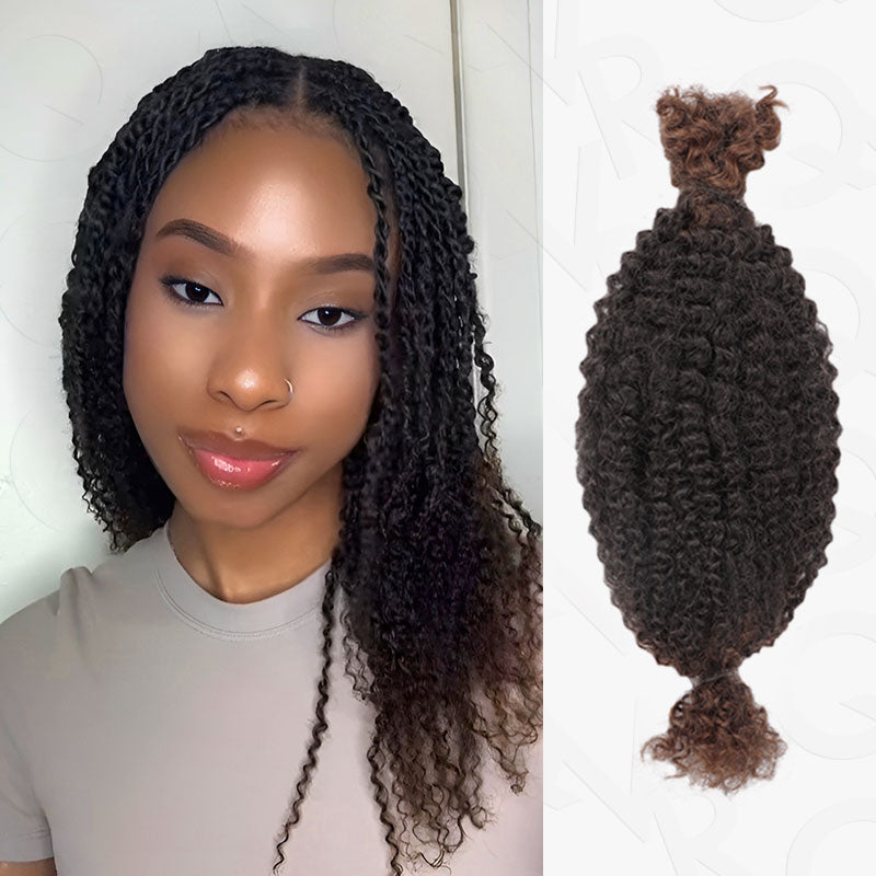 natural black with brown highlight spring twist hair extensions