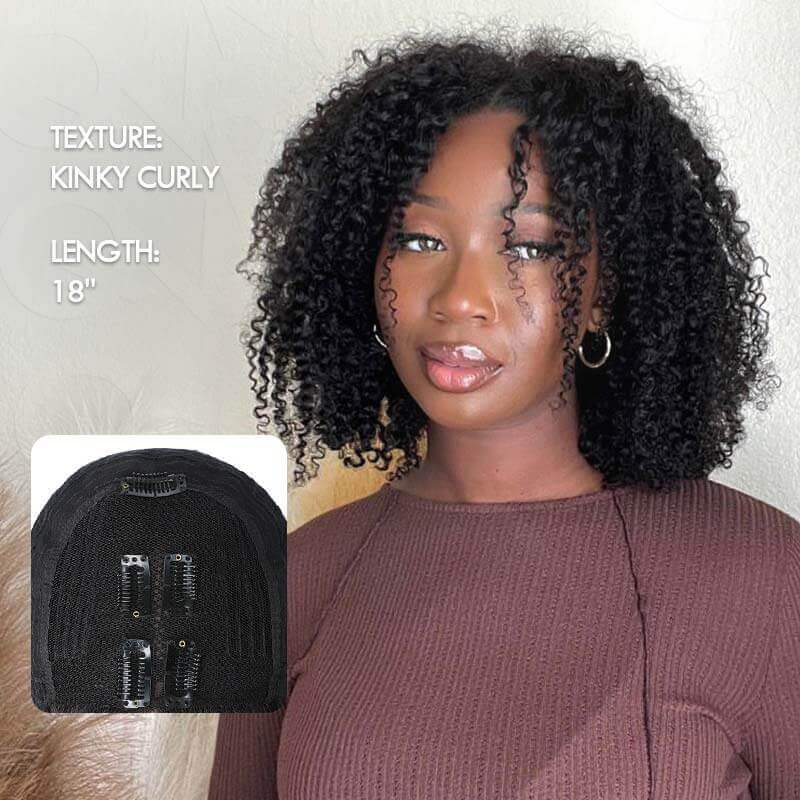 qvr v part wigs natural black kinky curly for black women