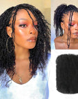 qvr natural black color afro kinky bulk pack human hair extensions