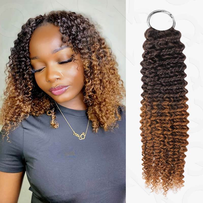 t2/30 qvr feather crochet hair human hair kinky curly human braiding hair