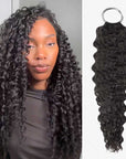qvr water wave textured natural black virgin crochet braiding hair extensions