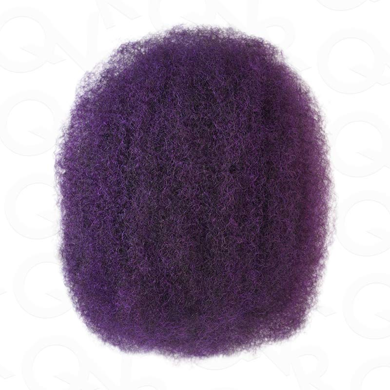 QVR Mix #1B/Purple Color Afro Kinky Bulk Human Hair For Braiding Dreadlock Hair