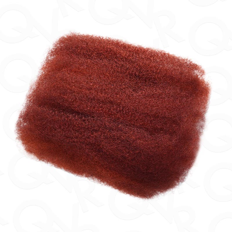 QVR Reddish Brown Color Afro Kinky Bulk Human Hair For Braiding Dreadlock Hair