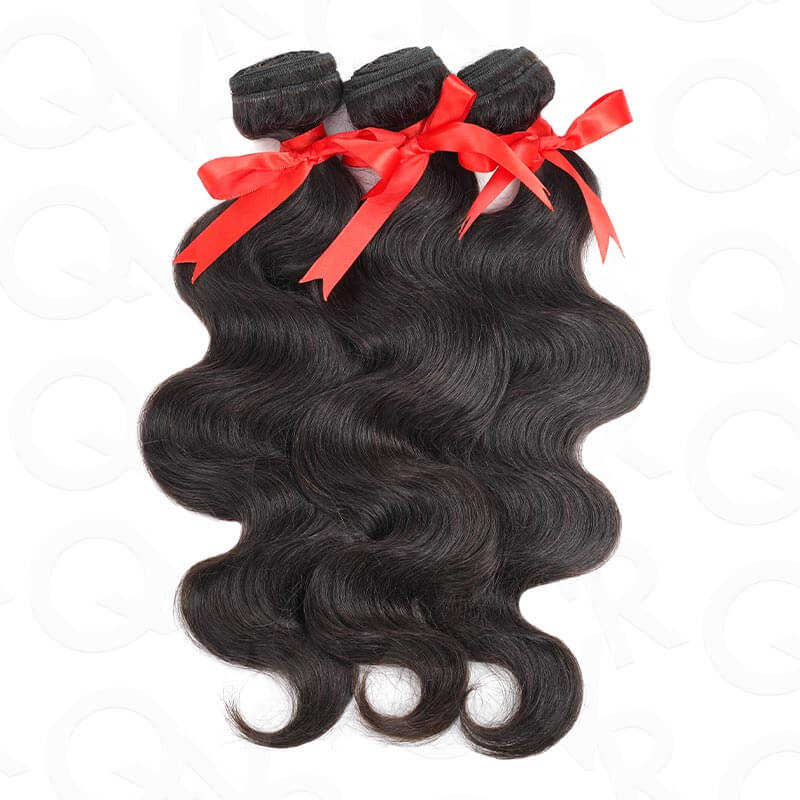 3 bundles body wave natural black human hair bundles