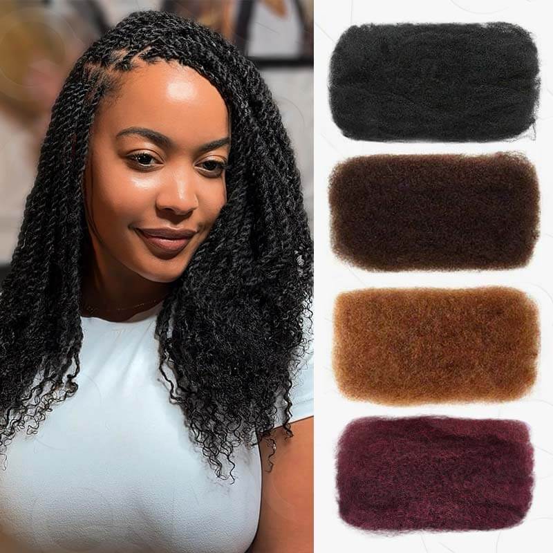 qvr huge sale afro kinky bulk 100% remy hair