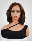 stylish short bob wigs with soft layers and rich brown tone