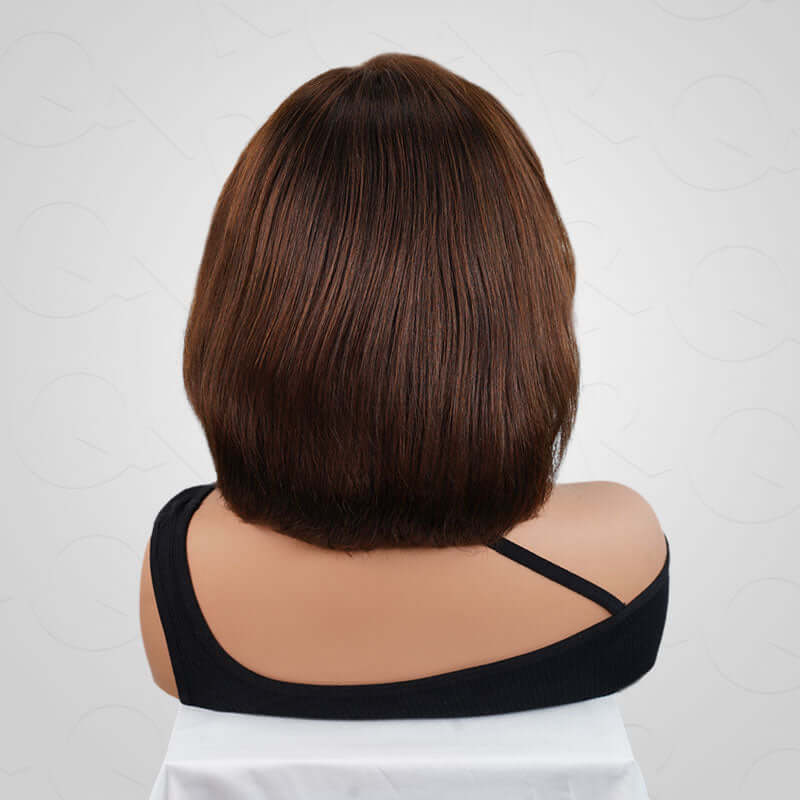 lightweight bob wigs with a pre-styled layered finish