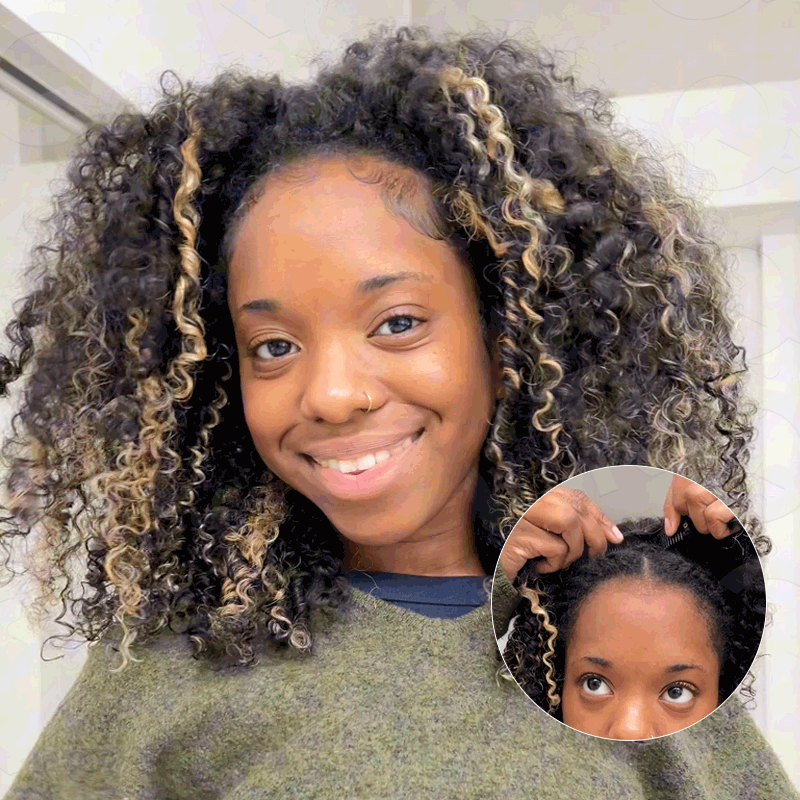 affordable glueless human hair wigs with color blend for everyday wear