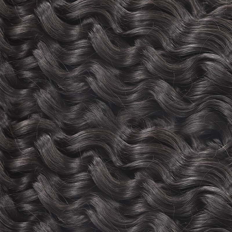 QVR 1 Pack Multi-Textures Natural Black Feather Crochet Human Hair Extension