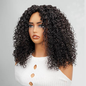 twist curly v part wigs no leave out for black women
