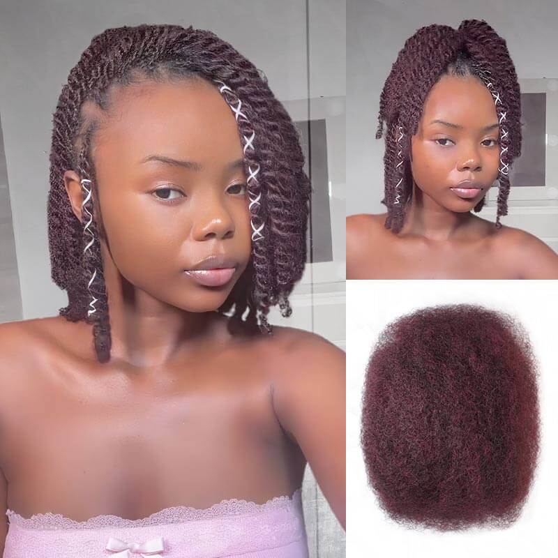 1b/99j mixed colored afro kinky bulk human hair