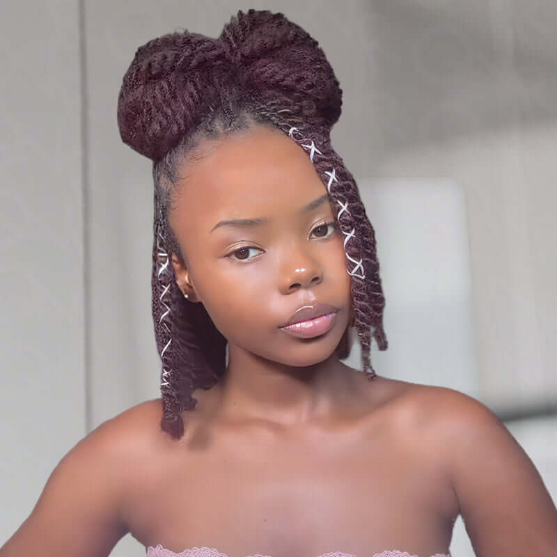 B3G1| QVR Mix Colors Color Afro Kinky Bulk Human Hair