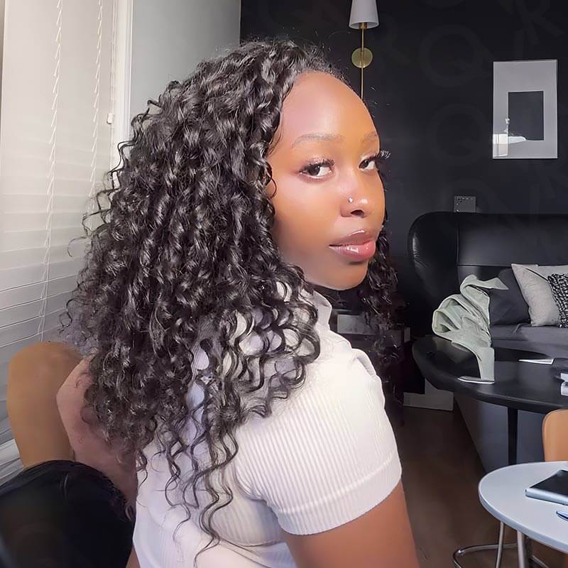 #1B Deep Wave-18inches-5 packs Crochet Hair