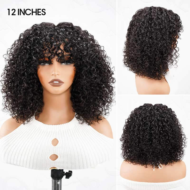 12 Inch Water Wave Short Bob Wigs Detail