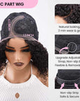 C Part Wig Cap Adjustable And Comfortable Fit