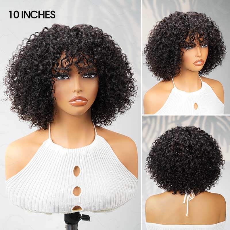 10 Inch Water Wave Short Bob Wigs Detail