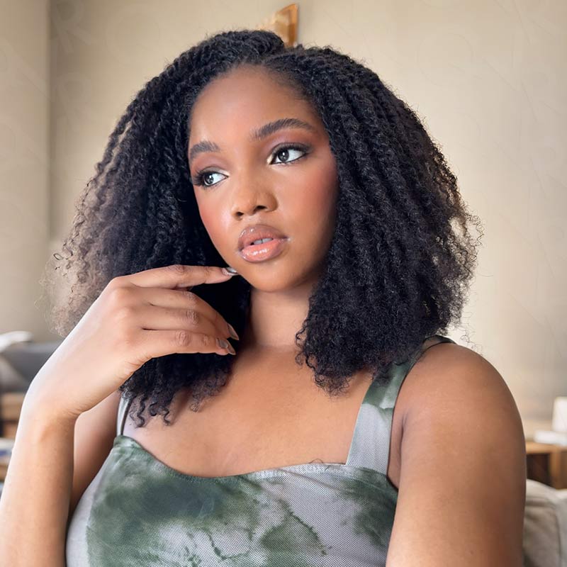 QVR Brazilian Remy Hair Afro kinky Bulk Human Hair For Braiding Dreadlock Hair