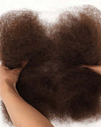 QVR Dark Brown Afro kinky Bulk Hair Extensions For Braiding Dreadlock Human Hair