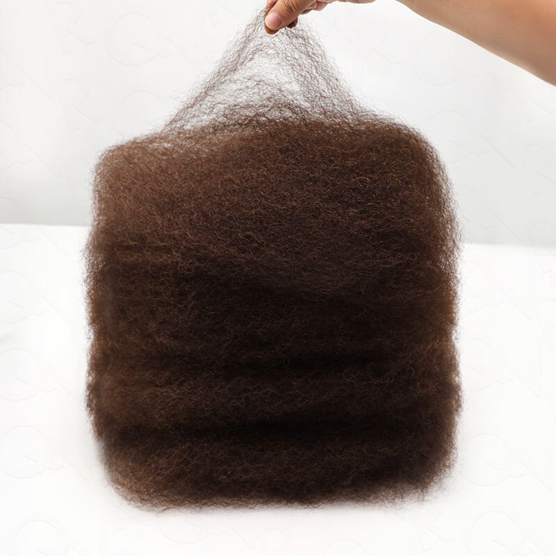 QVR Dark Brown Afro kinky Bulk Hair Extensions For Braiding Dreadlock Human Hair
