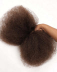 QVR Dark Brown Afro kinky Bulk Hair Extensions For Braiding Dreadlock Human Hair