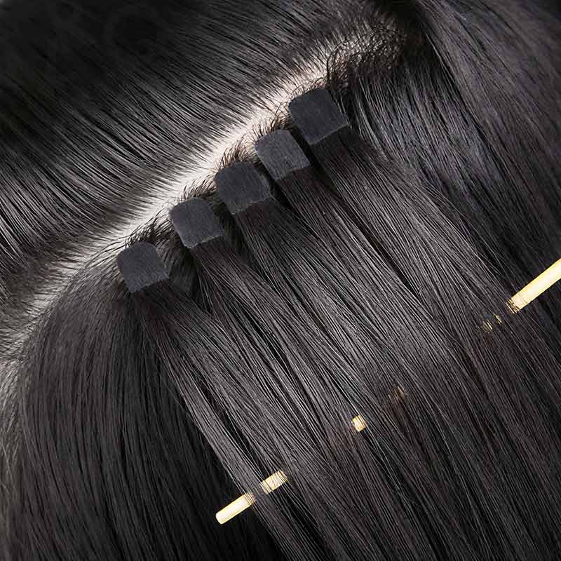 straight hair human hair tape ins, heathy hair no split