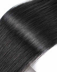 glossy and healty straight hair tape in extensions