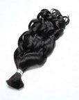 QVR French Curl Human Bulk Hair Extensions for Boho Knotless Braiding