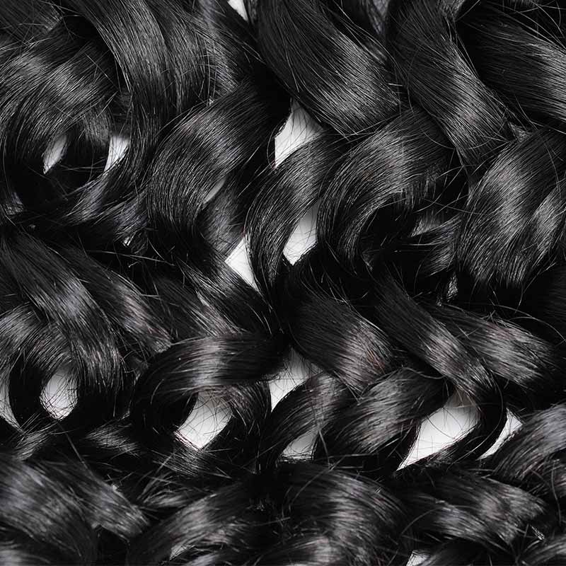 QVR French Curl Human Bulk Hair Extensions for Boho Knotless Braiding